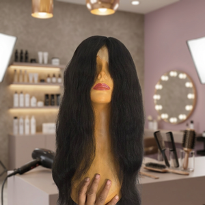 Full Lace <b>Wig</b> <b>Long</b> Natural Black Brazilian Remy Hair for Lace Transparent Lace with Baby Hair Glueless Double Drawn Small - Product Image 4