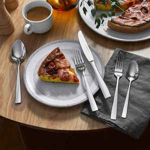 Ensemble de couverts en acier inoxydable poli miroir, fournitures de restaurant, ensemble de couverts en acier inoxydable, ensemble de 5 pièces, couverts, contact alimentaire sûr - Product Image 3