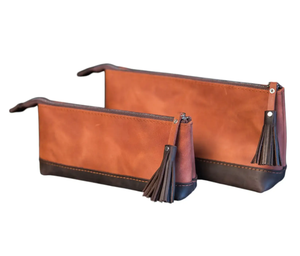 Bolsa de Cosméticos Portátil de Cuero de Lujo para Mujer, Estilo Bohemio, Ligera, con Cierre de Cremallera, Organizador de Cosméticos de Alta Calidad - Product Image 1