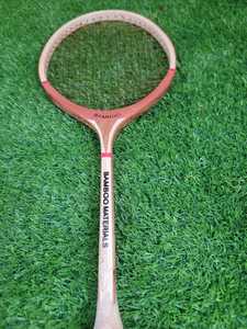 Unisex Customize All Sizes and Colours Wooden Badminton Racket Tennis With Gripy Soft Handle Hard <b>Netting</b> and Custom Logo - Product Image 5