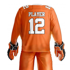 Custom Sublimated Ice Hockey Uniforms with Matching <b>Socks</b> Professional Grade Tackle Twill Ice Hockey Team Wear - Product Image 6