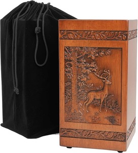 Urnas de Madera Árbol de la Vida para Cenizas Humanas, para Adultos, Hombres y Mujeres, Urna de Cremación Tradicional de Madera de Caucho Grande con Capacidad para hasta 250 LBS - Product Image 6