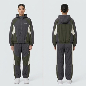 Kids Elastic Waist Windbreaker Tracksuit - Zip-Up <b>Jogging</b> Suit for <b>Jogging</b>, Wholesale OEM - Product Image 3