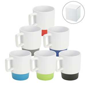 12 oz Ceramic Mugs with Bottom Clay Matte Finish - Product Image 1
