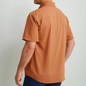 Full Sleeve Button-Up Anti-Wrinkle Stand Collar Casual <b>Polyester</b>/Cotton Blend Custom Logo Dress <b>Shirts</b> for Men Women Spring - Product Image 3