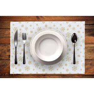 Nuevo diseño floral, mantel individual navideño de algodón de la mejor calidad con logotipo y diseño personalizados, mantel individual blanco para uso navideño. - Product Image 5