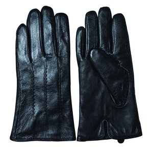 Mens Winter PU Leather Plain Wrist-Length Warm Thermal Women Touchscreen <b>Driving</b> <b>Gloves</b> with Lining - Product Image 3