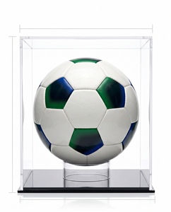High Clear Square Basketball Baseball Soccer Ball Storage <b>Box</b> Modern Eco-friendly Acrylic <b>Display</b> Case with Removable Riser - Product Image 1