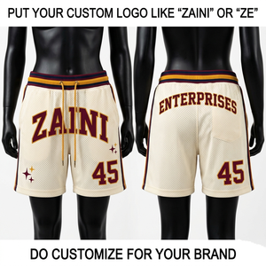 Shorts de basketball en polyester interlock premium, noir et orange, panneaux géométriques, logo personnalisé par sublimation, vente en gros - Product Image 4