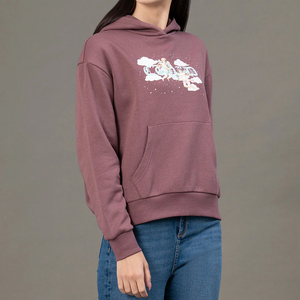 เสื้อฮู้ดผู้หญิงคุณภาพสูง ดีไซน์ทันสมัย สั่งทำได้ ผ้าฝ้าย 100% พิมพ์ลายดิจิทัล ลายตัวอักษร มีกระเป๋าหน้า สวมใส่สบายๆ สำหรับฤดูใบไม้ร่วง - Product Image 1