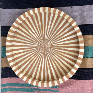 Handmade Elegant <b>Black</b> Bone Inlay Tray High Quality Wood Dining <b>Table</b> Platter Home Decor BY - Product Image 4