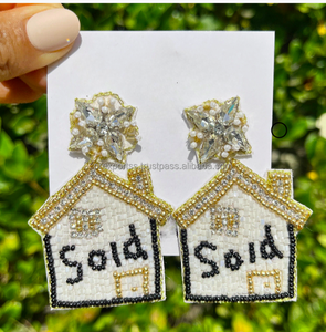 ต่างหูทรงหยดน้ำลายดอกไม้สไตล์โบฮีเมียน ทำด้วยมือ ขนาดสั่งทำได้ ประดับลูกปัดเม็ดเล็ก ทรงลูกแพร์หลากสี เครื่องประดับสำหรับทุกเพศ - Product Image 4