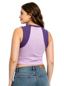Débardeur côtelé basique pour femme à double doublure, fines bretelles non réglables, sans manches, blanc - Product Image 3