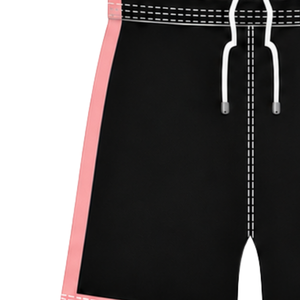 Shorts de football noir et rose pâle respirants pour l'entraînement sportif d'équipe, séchage rapide, avec cordon de serrage élastique à la taille - Product Image 3