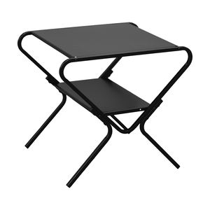 Modern Black Metal <b>Side</b> <b>Table</b> with <b>Storage</b> Shelf Sand Sofa Accessory for Living Room Furniture - Product Image 4