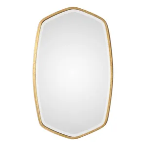 Miroir mural en bois irrégulier, design minimaliste, thème nature, décoration intérieure, miroir d'appoint pour entrée, emballage individuel - Product Image 3