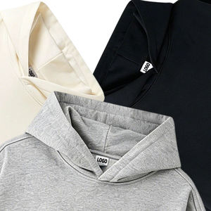 Fabricants de sweats à capuche unisexes écologiques en tricot avec logo personnalisé, échantillon gratuit, 100% coton, 330 g, anti-boulochage, respirant - Product Image 2