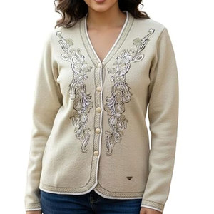 Suministro Directo de Fábrica, Ropa de Punto de Invierno Cómoda y Casual para Mujer, Bordada, 100% Algodón, Antiencogimiento, Transpirable, de Secado Rápido - Product Image 1