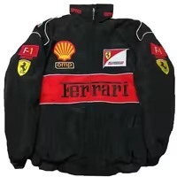 Combinaison de course estivale F1 Ferrier A169, imprimée par transfert thermique, anti-UV, % coton, manches longues décontractées pour cyclistes et motards - Product Image 3
