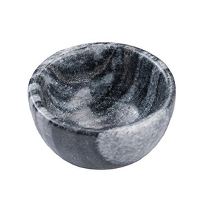 Vente en gros de bol de service pour fruits et salades en marbre gris couleur première qualité vaisselle de taille personnalisée bol en marbre - Product Image 1