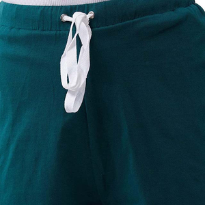 Ensemble haut et short à manches courtes pour femmes, deux pièces, été, polyester/coton, brodé, écologique, coupe classique, uni, décontracté, ensemble d'été - Product Image 5