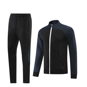 Ensemble de survêtement de football pour hommes, col montant zippé, tenue de jogging athlétique, vente en gros, logo personnalisé, vêtements de sport OEM - Product Image 4