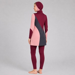 Ensemble de burkini modeste pour femme – Maillot de bain couvrant entièrement le corps en matière douce et extensible, idéal pour les sports nautiques - Product Image 6