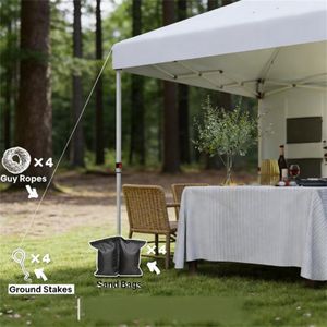 Gazebo Pop-up Bianco e Pergola Parasole - Product Image 2