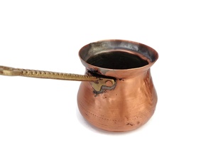 หม้อกาแฟทองแดงแบบตุรกีพร้อมด้ามจับยาว ดีไซน์ดั้งเดิม สำหรับชงกาแฟ - Product Image 3