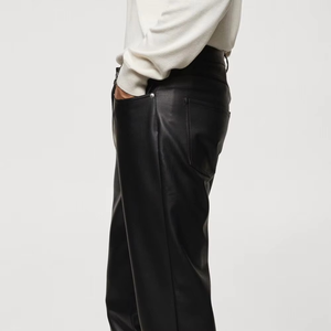 Pantalon en cuir droit pour homme, personnalisé, vente en gros, hiver, écologique, respirant, séchage rapide, léger, tendance - Product Image 3
