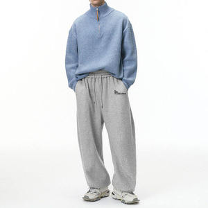 Pantalones Deportivos de Felpa de Pierna Ancha de Alta Calidad, Estilo Casual, para Venta al Por Mayor, ODM, Lisos, con Puños Elásticos, Disponibles para Envío Inmediato - Product Image 2