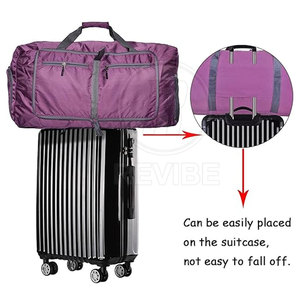 Durable Material Gym Training Nylon Zipper Duffle <b>Bags</b> Lightweight Eco-Friendly Foldable Adjustable Strap Men's Hot Sale Made - Product Image 3