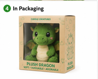 Peluche Dragon Mignon Divyas, Jouet en Peluche Dessin Animé, Poupée Kawaii pour Bébé, Cadeau Enfant, Coton PP, Doudou Brodé