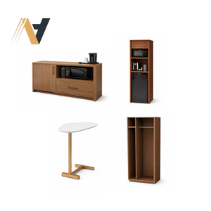 Muebles de dormitorio de hotel estilo Holiday Inn, enfocados en el cliente - Muebles de MDF+LPL para hostelería con diseño fácil de usar - OEM de Vietnam - Product Image 4