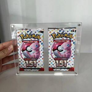 TCG Özel Şeffaf Akrilik Orijinal Pokemon Kartları 1. Baskı İngilizce Booster Paketleri Tek Parça Geliştirme Çantası Vitrin Kutusu - Product Image 3
