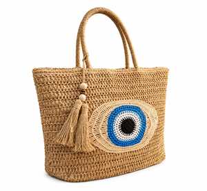 Bolso Tote de Rafia Tejido a Mano de Lujo Personalizado, Bolso de Playa con Borlas y Cuentas de Madera, Bolso de Mano para Mujer, Regalo para el Verano - Product Image 3