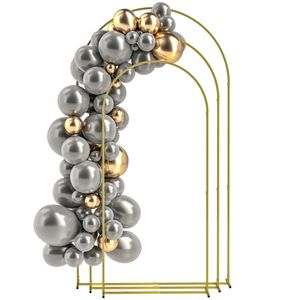 <b>Gold</b> Arched <b>Frame</b> with Metal Bracket Decorative Wedding Arch Set (3 Pieces) - Product Image 5