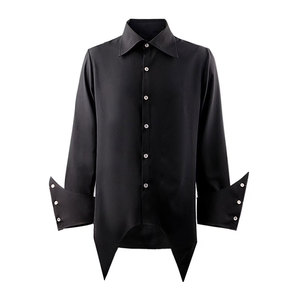 <b>Men's</b> <b>Gothic</b> Shirt Medieval <b>Clothes</b> Steampunk Stage Wear Lapel Court <b>Clothes</b> Fit Shirt Blouse Black Shirts - Product Image 1