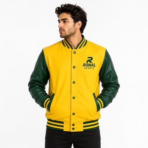 Chaqueta Deportiva de Béisbol de Invierno de Alta Calidad OEM, Chaqueta Universitaria de Lana con Logotipo Bordado en Chenilla en la Parte Delantera, Resistente al Viento, Personalizable - Product Image 3