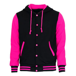 Chaqueta de béisbol varsity con bordado personalizado de moda al por mayor para hombre, con letras en la parte delantera, de invierno, de alta calidad. - Product Image 3