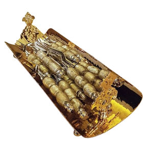 ถาดอลูมิเนียมทรงรี เกรดอาหาร ผิวมันเงา ลายใบไม้ ดีไซน์หรูหรา สำหรับเสิร์ฟอาหาร สไตล์ยุโรป - Product Image 2