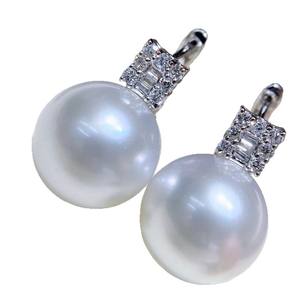 Boucles d'oreilles en argent pur importé avec des perles blanches naturelles de 8,5 à 9 mm, parfaitement réelles, incrustées de beauté parfaite - Product Image 5