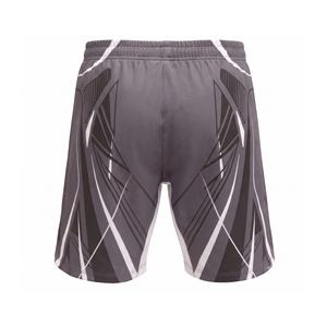 Pantalones Cortos de MMA para Hombre Askar Wear, Corte Regular, Secado Rápido, Estampado por Sublimación, Gris con Diseño Blanco - Product Image 3