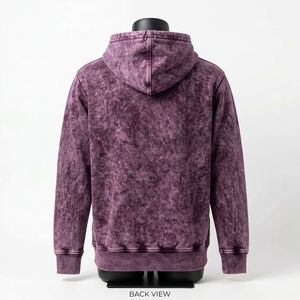 Sudadera con Capucha Oversize de Algodón Pesado con Lavado Ácido, Estilo Urbano Casual, Ropa de Moda - Product Image 4