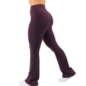 เลกกิ้งเอวสูงทรงบานไร้ตะเข็บ ยืดหยุ่นได้ดี เก็บกระชับหน้าท้อง เหมาะสำหรับโยคะ ออกกำลังกาย ฟิตเนส  กระชับรูปร่าง  ใส่สบาย - Product Image 2