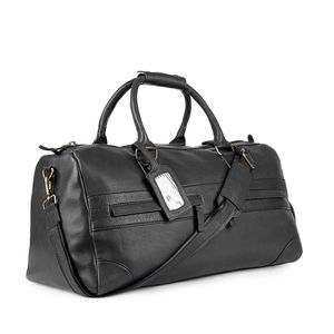 Bolsa de Viaje de Fin de Semana BELLSPENCER Unisex de Lujo, de Nailon, Gran Capacidad, con Cierre de Cremallera, Color Negro con Correas Color Oliva, Resistente - Product Image 5