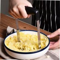 Presse-purée manuelle en acier inoxydable pour pommes de terre, viande hachée, avocat, banane, cacahuète, aliments pour bébés