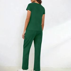 ชุดยูนิฟอร์มเสื้อคอวีแบบซิปและกางเกงขายาวทรงจ็อกเกอร์ ชุดพยาบาล ชุดแพทย์ - Product Image 3