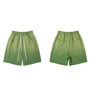 กางเกงขาสั้นผ้าฝ้ายคุณภาพสูง 100% หนานุ่ม ซักย้อมสีแบบวินเทจ และชุดกางเกงขาสั้นแบบสั่งทำพิเศษสำหรับผู้ชายและผู้หญิง - Product Image 2