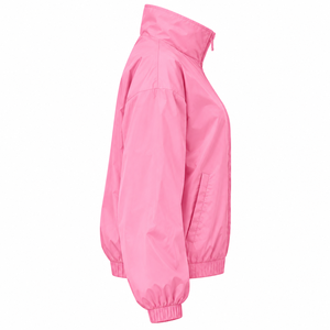 Custom Men’s Windbreaker Tracksuit Set 2 Piece Polyester <b>Nylon</b> Full Zip Athletic Sportswear <b>Jogger</b> Pants OEM ODM in pink color - Product Image 5